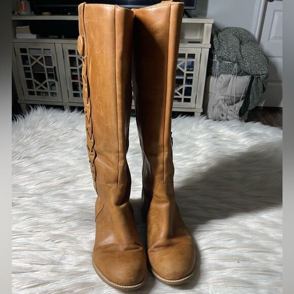Schuler & Sons Philadelphia Tall Leather Riding Boots in Tan - Picture 4 of 11